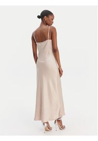 Guess Sukienka wieczorowa W6RK50 WJ732 Beżowy Classic Fit. Kolor: beżowy. Materiał: syntetyk. Styl: wizytowy #2