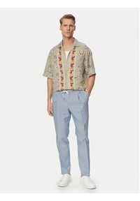 Hugo - HUGO Spodnie materiałowe Getlin 50559695 Niebieski Slim Fit. Kolor: niebieski. Materiał: bawełna #4