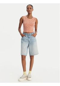 RVCA Top Shiver 23B071504 Różowy Slim Fit. Kolor: różowy. Materiał: wiskoza #2