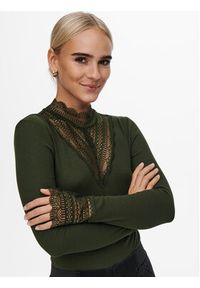 only - ONLY Bluzka 15207788 Zielony Stretch Fit. Kolor: zielony. Materiał: wiskoza #3