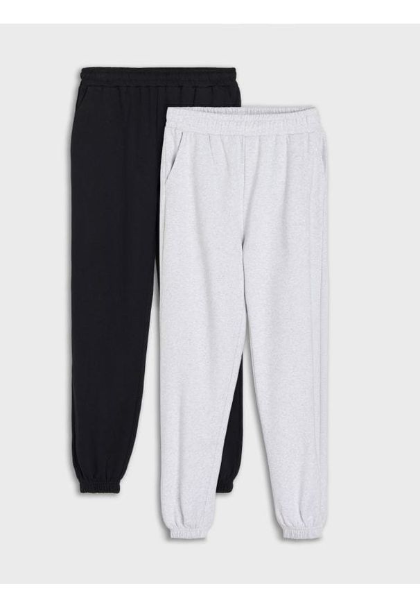 Sinsay - Spodnie dresowe 2 pack - wielobarwny. Materiał: dresówka
