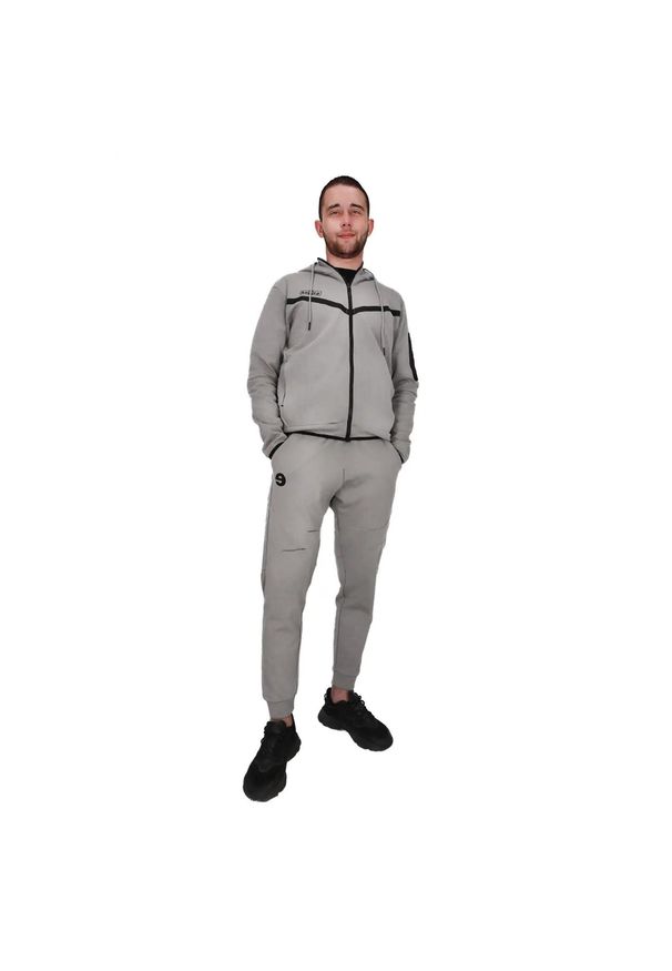 Dres bawełniany KEEZA City. Kolor: szary. Materiał: dresówka, bawełna