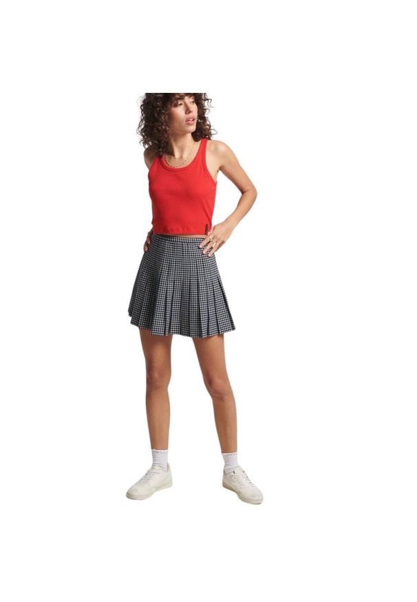 Damska koszulka sportowa Superdry Vintage Crop. Kolor: czerwony. Materiał: bawełna