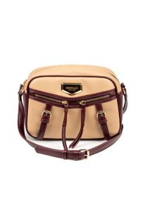 Inna - Torebka damska Monnari listonoszka crossbody ciemna beżowa. Kolor: beżowy. Materiał: skórzane. Styl: elegancki #1