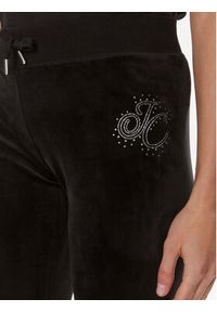 Juicy Couture Spodnie dresowe Velour Scatter Diamante JCBBJ223802 Czarny Regular Fit. Kolor: czarny. Materiał: syntetyk #4