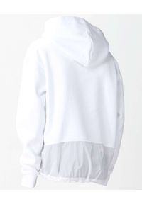 DSQUARED2 - Biała bluza z kontrastowym napisem Icon. Typ kołnierza: kaptur. Kolor: biały. Materiał: tkanina, bawełna. Długość rękawa: długi rękaw. Długość: długie. Wzór: napisy