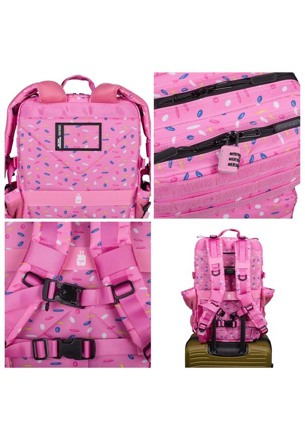 ELITEX TRAINING - Plecak outdoorowy V1 Pink Glazed 45L. Kolor: różowy
