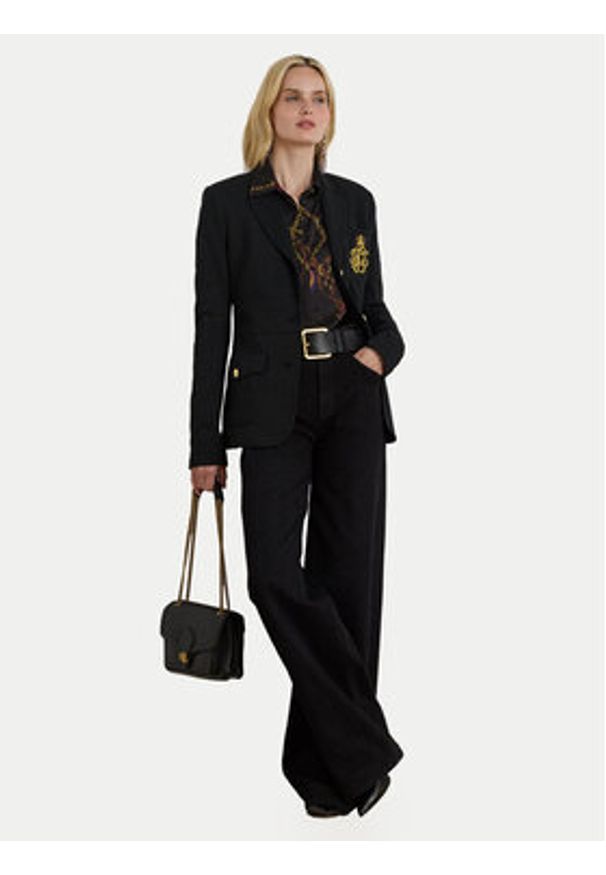 Lauren Ralph Lauren - LAUREN RALPH LAUREN Marynarka 200980022001 Czarny Slim Fit. Kolor: czarny. Materiał: bawełna