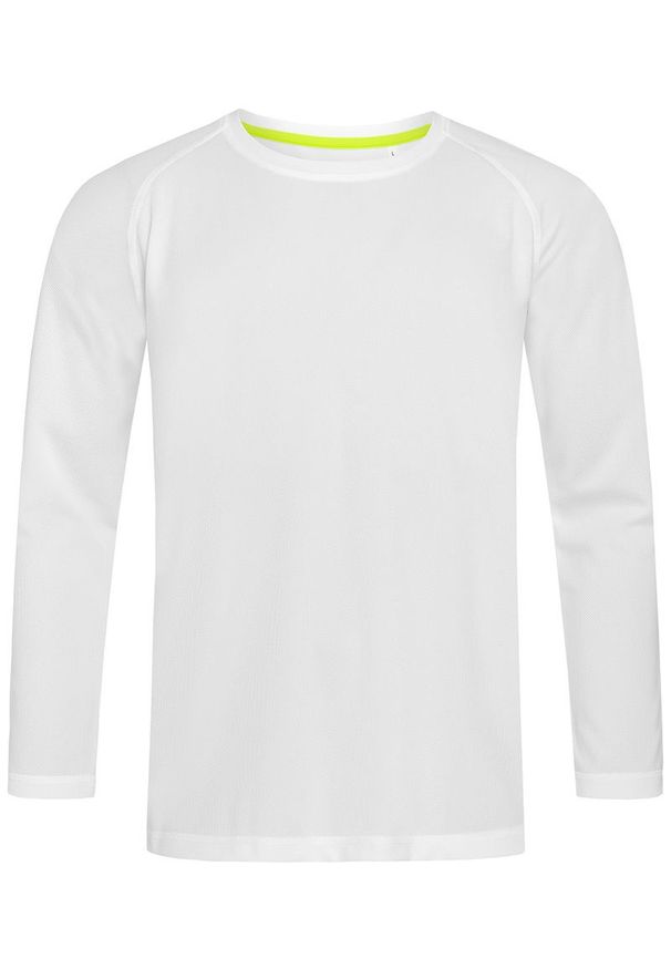 Biały t-shirt Stedman z długim rękawem, sportowy