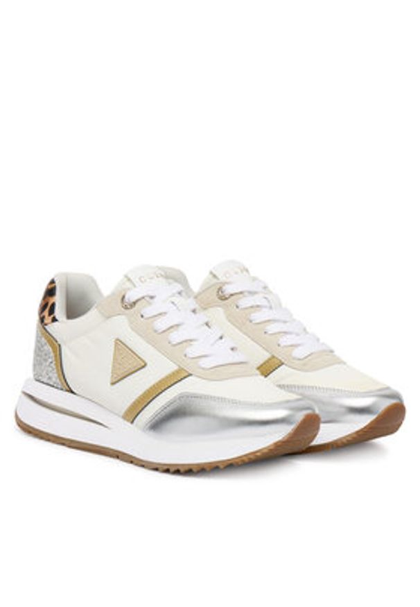 Guess Sneakersy FLP2EG PEL12 Écru. Materiał: materiał
