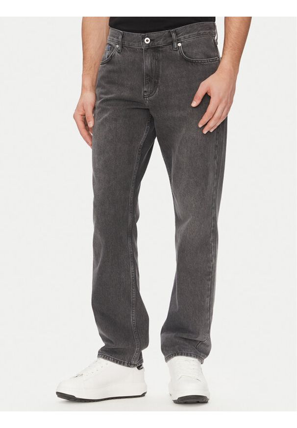 Karl Lagerfeld Jeans Jeansy A2M10131 Szary Straight Fit. Kolor: szary
