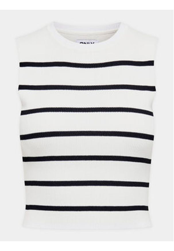 only - ONLY Top Majli 15255533 Écru Regular Fit. Materiał: wiskoza