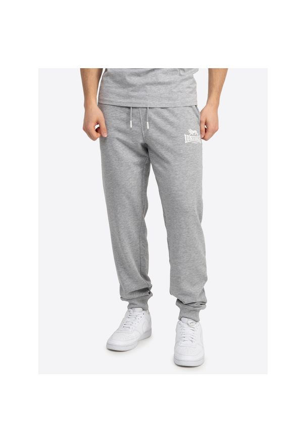 Spodnie do biegania Lonsdale Pilsdon. Okazja: na co dzień. Kolor: szary. Materiał: dresówka. Styl: casual, elegancki