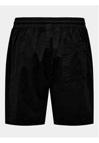 Only & Sons Szorty materiałowe Tel 22027949 Czarny Regular Fit. Kolor: czarny. Materiał: bawełna #5