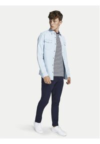 Jack & Jones Chinosy Marco 12174309 Granatowy Slim Fit. Kolor: niebieski. Materiał: bawełna #4
