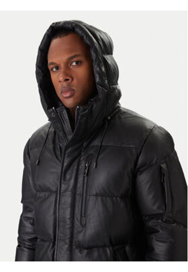 Milestone Kurtka skórzana MS Piero 531040 20740 Czarny Regular Fit. Kolor: czarny. Materiał: skóra