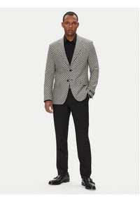 Karl Lagerfeld - KARL LAGERFELD Marynarka 155106 553115 Szary Regular Fit. Typ kołnierza: dekolt w karo. Kolor: szary. Materiał: wiskoza #7
