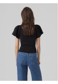 Vero Moda Bluzka Ginny 10278323 Czarny Slim Fit. Kolor: czarny. Materiał: syntetyk #4