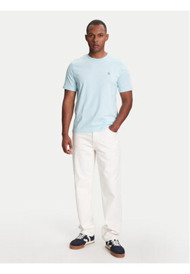 United Colors of Benetton - United Colors Of Benetton T-Shirt 3MI5J1AF7 Błękitny Regular Fit. Kolor: niebieski. Materiał: bawełna