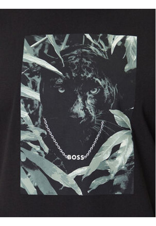 BOSS T-Shirt Te_Animali 50546362 Czarny Regular Fit. Kolor: czarny. Materiał: bawełna