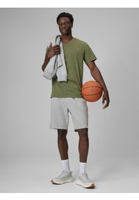 4f - 4F Spodenki dresowe męskie - szare M. Kolor: szary. Materiał: dresówka. Sport: fitness, turystyka piesza #1