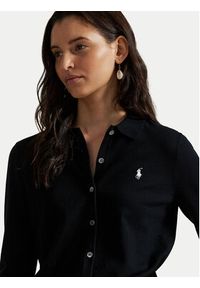 Polo Ralph Lauren Kardigan 211972110001 Czarny Slim Fit. Typ kołnierza: polo. Kolor: czarny. Materiał: bawełna #4