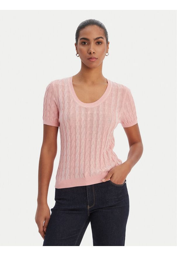 Fracomina Sweter FR26ST7031K547R9 Koralowy Regular Fit. Kolor: pomarańczowy