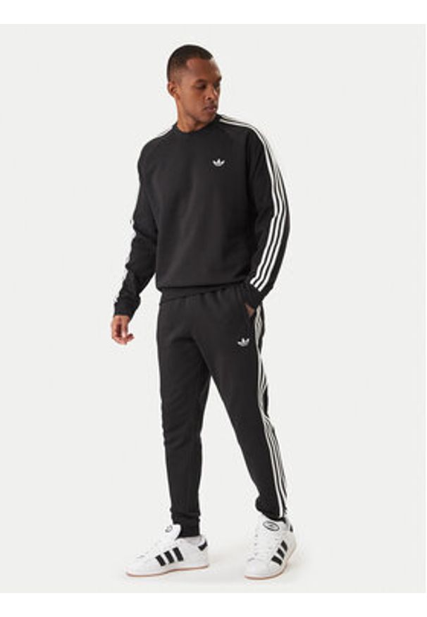 Adidas - adidas Bluza 3-Stripes KE3550 Czarny Regular Fit. Kolor: czarny. Materiał: bawełna