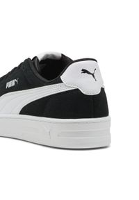 Puma - Damskie sneakersy Court Lally z zamszu PUMA Black White. Okazja: na spotkanie biznesowe, na randkę. Kolor: czarny, biały, wielokolorowy. Materiał: zamsz. Sport: turystyka piesza
