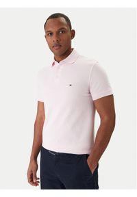 TOMMY HILFIGER - Tommy Hilfiger Polo 1985 MW0MW17771 Różowy Slim Fit. Typ kołnierza: polo. Kolor: różowy. Materiał: bawełna #1