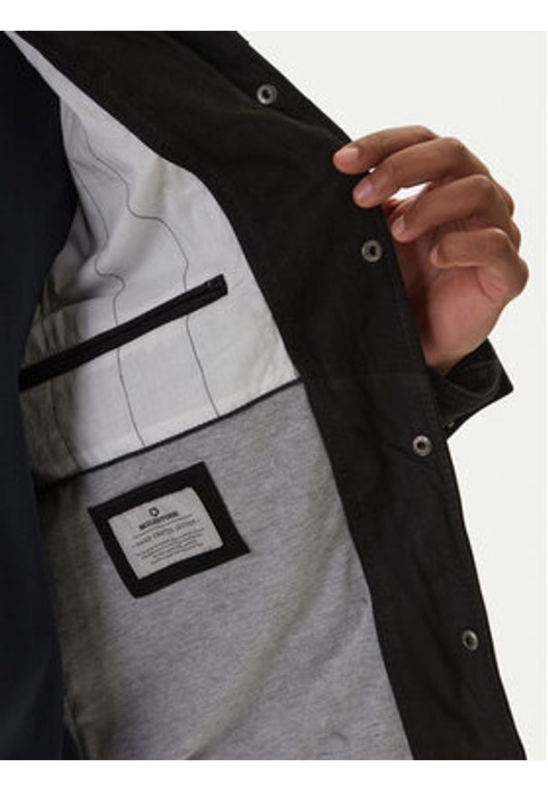 Milestone Kurtka skórzana Valerio 612205 60790 Czarny Slim Fit. Kolor: czarny. Materiał: skóra