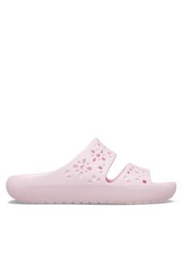 Crocs Klapki Classic Floral Cutout Sandal 210966 Różowy. Kolor: różowy #1