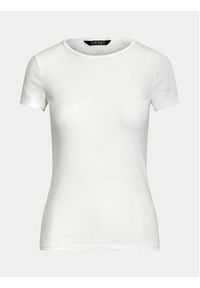 Lauren Ralph Lauren T-Shirt 200655374002 Biały Slim Fit. Kolor: biały. Materiał: bawełna #3