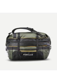 FORCLAZ - Torba trekkingowa Forclaz Duffel 500 Extend 40-60 litrów. Kolor: wielokolorowy, szary, zielony. Materiał: materiał, tkanina