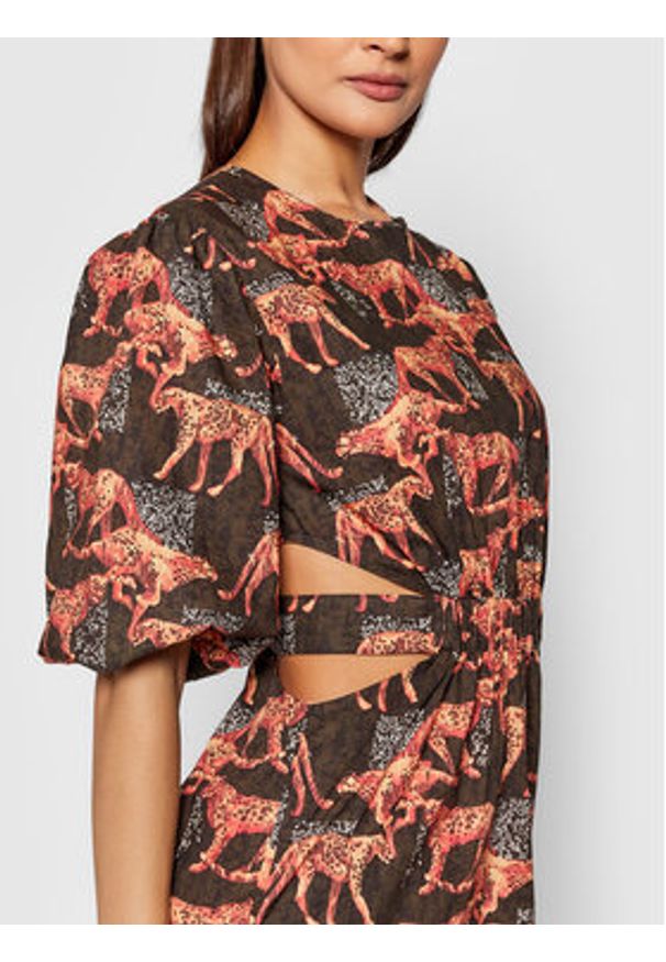 Remain Sukienka letnia Ferna RM685 Kolorowy Regular Fit. Materiał: bawełna. Wzór: kolorowy. Sezon: lato