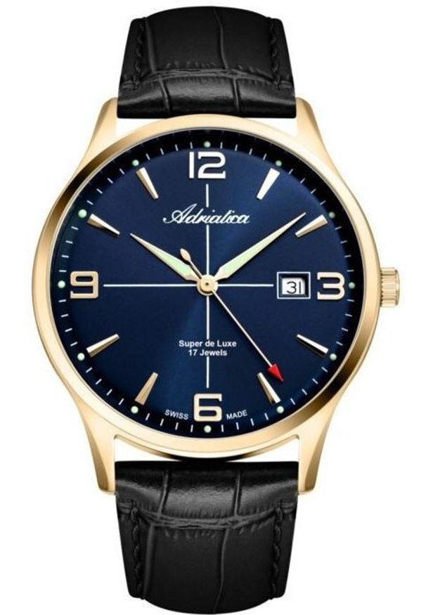 Zegarek męski Adriatica A8331.1255M czarny. Kolor: czarny