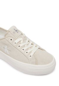 Calvin Klein Sneakersy Vulc Flatf Laceup Suede HW0HW03088 Beżowy. Kolor: beżowy. Materiał: zamsz, skóra #2