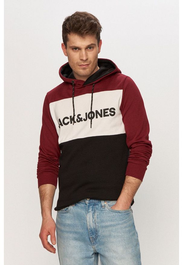 Jack & Jones - Bluza. Okazja: na co dzień. Typ kołnierza: kaptur. Kolor: fioletowy. Materiał: dzianina. Styl: casual