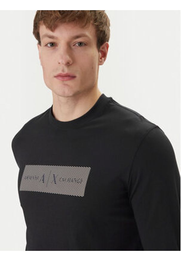 Armani Exchange Longsleeve XM002820 AF10356 UB101 Granatowy Regular Fit. Kolor: niebieski. Materiał: bawełna. Długość rękawa: długi rękaw