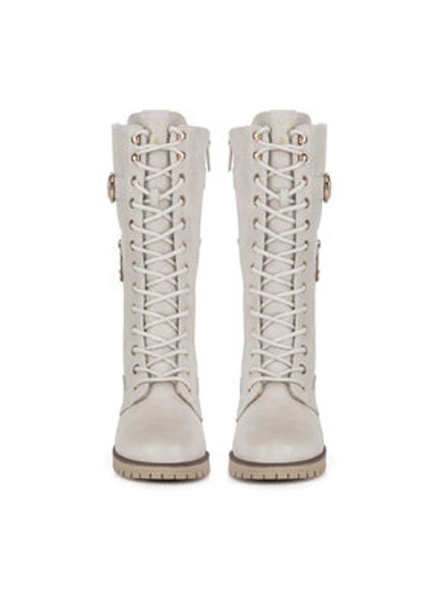 Mustang Kozaki 1435-602 Biały. Kolor: biały. Materiał: materiał