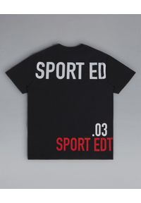 DSQUARED2 KIDS - Czarny t-shirt z bawełny 4-16 lat. Okazja: na co dzień. Kolor: czarny. Materiał: bawełna. Długość: długie. Wzór: nadruk. Sezon: lato. Styl: sportowy, casual, klasyczny