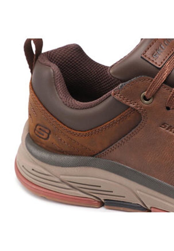 skechers - Skechers Sneakersy Treno 66204/CDB Brązowy. Kolor: brązowy. Materiał: skóra, nubuk