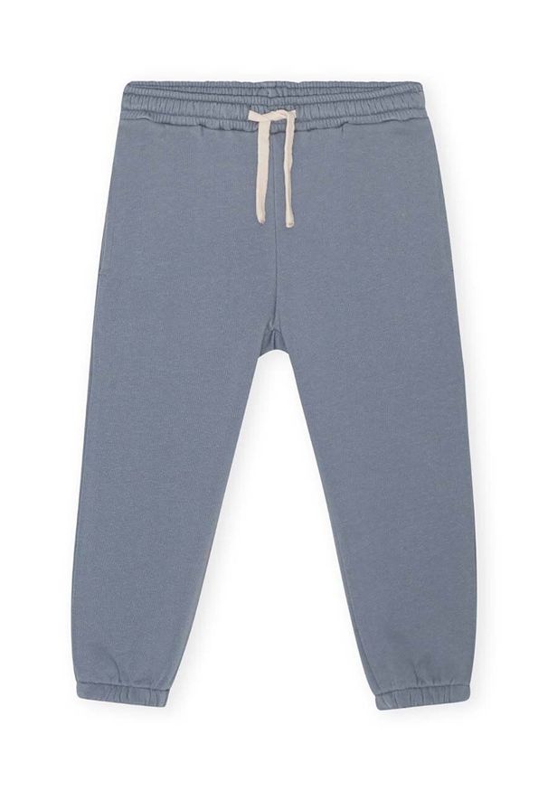 KONGES SLOJD - Konges Sløjd spodnie dresowe dziecięce kolor niebieski gładkie. Kolor: niebieski. Materiał: dresówka. Wzór: gładki