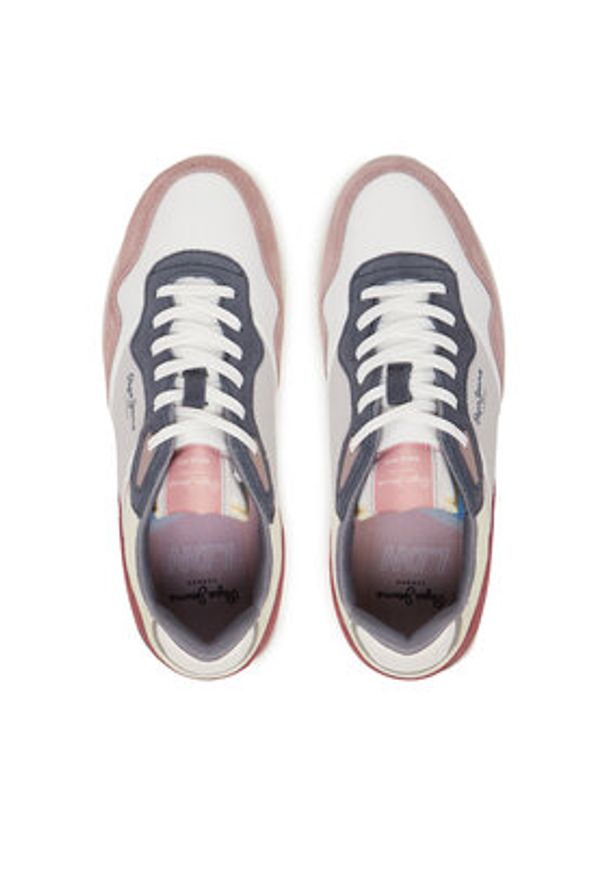 Pepe Jeans Sneakersy PLS40045 Różowy. Kolor: różowy. Materiał: skóra, zamsz