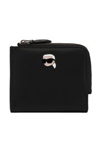 Karl Lagerfeld - KARL LAGERFELD Mały Portfel Damski A4W32012 Czarny. Kolor: czarny. Materiał: skóra