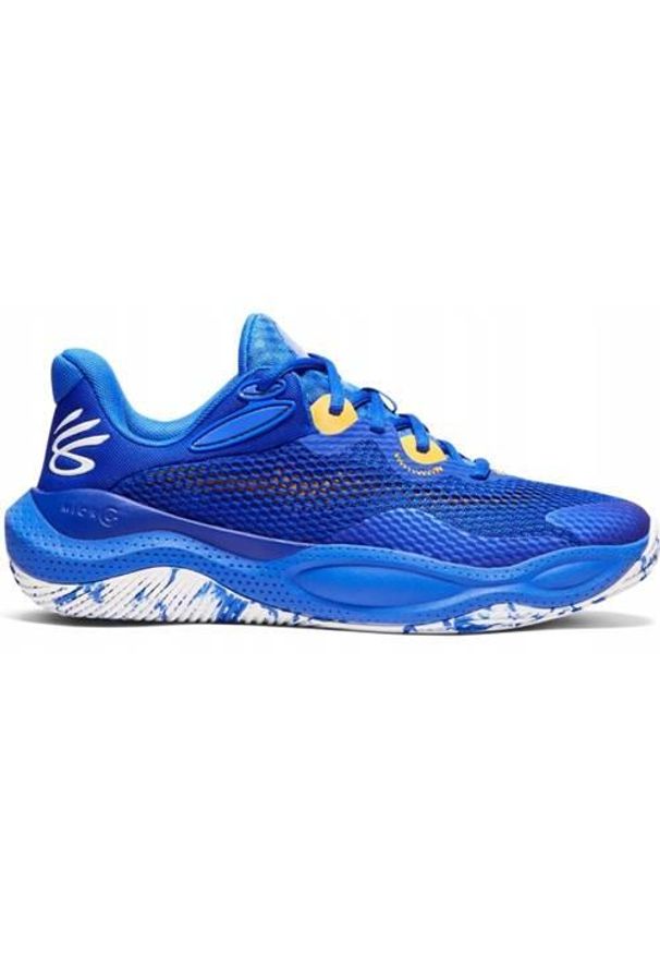 Buty do chodzenia męskie Under Armour Curry Splash. Zapięcie: sznurówki. Kolor: niebieski. Materiał: materiał, syntetyk, tkanina. Szerokość cholewki: normalna. Sport: turystyka piesza