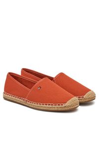 TOMMY HILFIGER - Tommy Hilfiger Espadryle Flag Canvas Espadrille FW0FW08541 Czerwony. Kolor: czerwony. Materiał: materiał