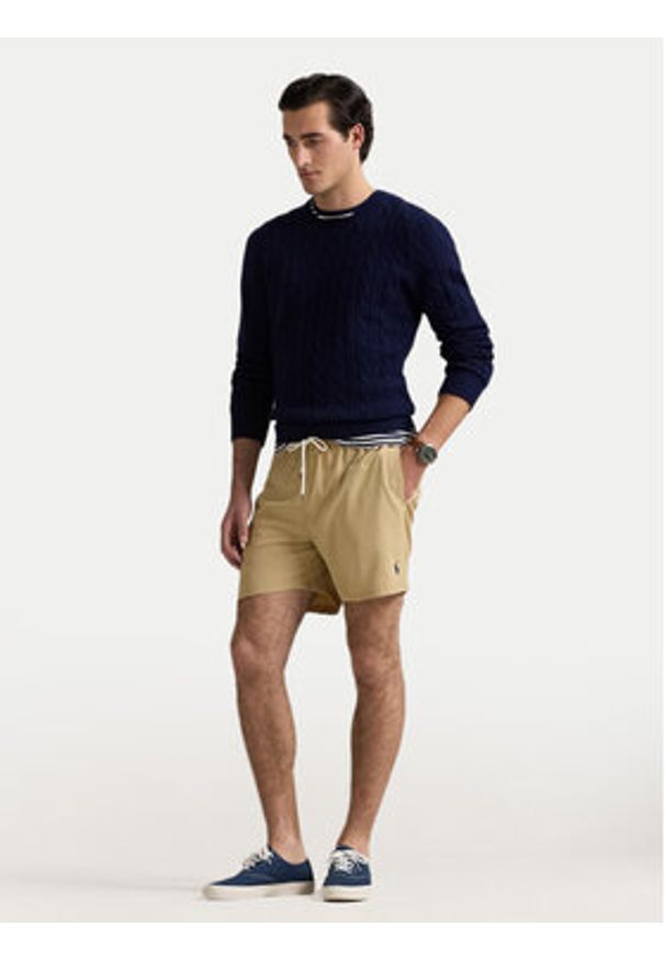 Polo Ralph Lauren Szorty kąpielowe 710957782001 Beżowy Classic Fit. Kolor: beżowy. Materiał: syntetyk