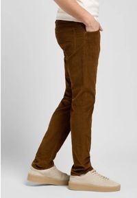 Lee - MESKIE SPODNIE SZTRUKSOWE LEE RIDER QUAIL BROWN 112370640. Materiał: sztruks #3