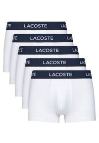 Lacoste Komplet 5 par bokserek 5H1292 Biały. Kolor: biały. Materiał: bawełna
